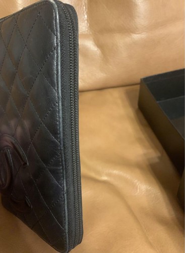 Portafoglio lungo organizer Chanel linea Cambon in pelle nera senza scatola - Foto 8 di 17