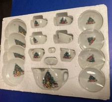 Vintage 17 Piece Mini Christmas Porcelain Tea Set