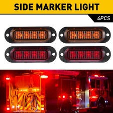 4/16x Amber Red 4LED Clearance Side Marker Light Truck Trailer Turn Signal Light