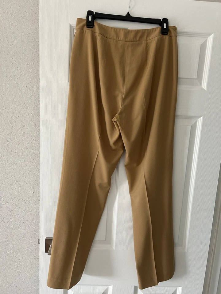 Women’s Kate Hill Camel Color Wool Dress Pants Size 8 Made In Turkey - Image 2 of 4