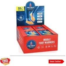 Insole Foot Warmers - 6, 12 or 32 Pairs – S, M, L, XL – 9h of Warmth - Air Ac...
