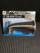 Danco 6in Tub Spout w/ Diverter Brushed Nickel Finish