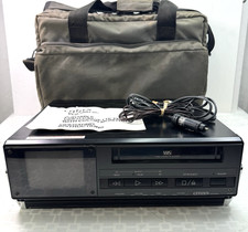 Vintage Citizen VCP-5MU Portable VHS Player w 5" Color CRT TV Screen Case WORKS!