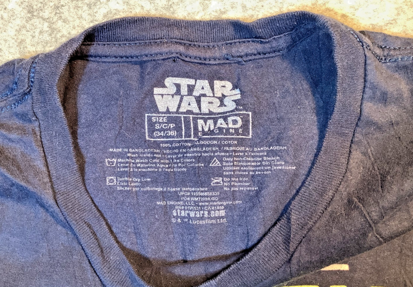 The Mandalorian Star Wars Blue Medium T Shirt 004x image 3