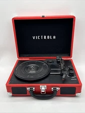 BROKEN - Victrola Journey Bluetooth Portable Suitcase Record Player - Red