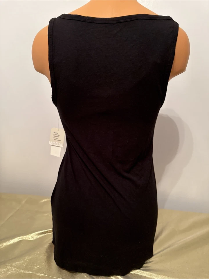 NWT Alfani Intimates Modal Blend Sleep Lounge V-Neck Cami Tank Black Size XS - Image 3 of 4