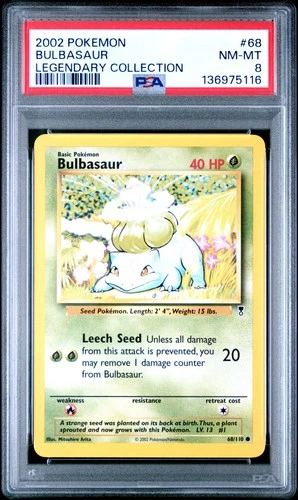 2002 POKEMON LEGEND COLL #68 BULBASAUR PSA 8