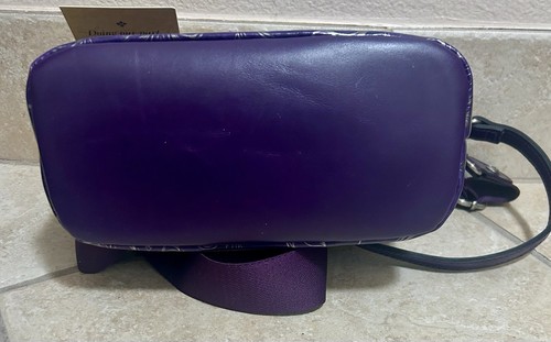 Patricia Nash MARCIE Leather Crossbody Bag-Acai Purple Floral~NWT - Picture 6 of 11