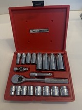 Vintage Mac Tools 38 Drive Sae Socket Ratchet Set Deep Shallow Usa Case Vintage Mac Tools 38 Drive Sae Socket Ratchet Set Deep Shallow Usa Case