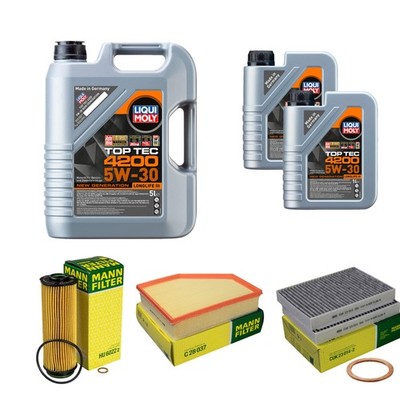 MANN Inspektionspaket 7 L LIQUI MOLY Top Tec 4200 5W-30 für BMW 5er Touring G31