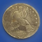 1877 Seated Liberty Half Dollar 50 Cents 90% Silver U.S. Coin