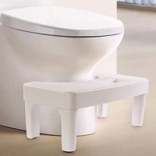 6.7 Inch Toilet Stool for Bathroom,Non-Slip Potty White