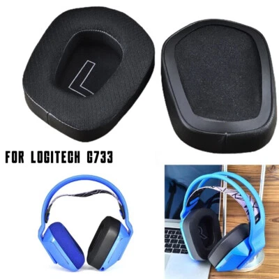 SSF24 Cuscinetti auricolari di ricambio per cuffie Logitech G733 G 733 nero qualità premium