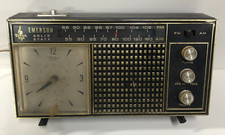 Vintage Emerson 31L12 clock radio solid state 1960's