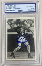 Chase Utley Signed Autograph Auto 2001 Bowman Heritage Rookie Card RC PSA/DNA