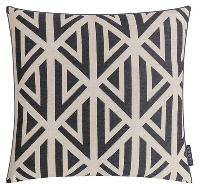 MAGMA JANARA Kissenhülle Kissenbezug Dekokissenhülle Schwarz Creme 45 x 45 cm