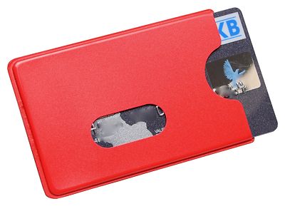 EC Card Holder Red STURDY Credit Card Holder Check Card Box ID Holder Protector