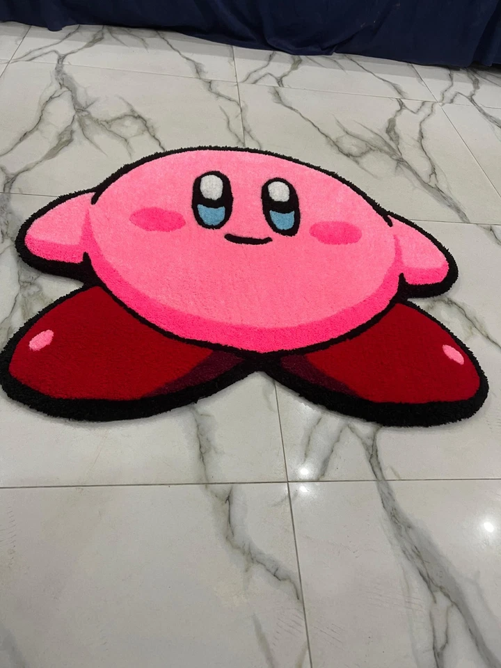 Tapete Kirby | Tapete tufado à mão | Personalizado | 62 cm | Tapete feito à mão - Imagem 3 de 4