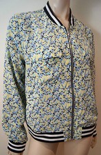 EQUIPMENT FEMME Multi Colour 100% Silk Floral Print Casual Blouson Jacket Sz:M