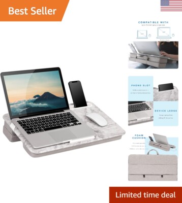 Foam-Filled Lap Desk with Integrated Handle - Enhanced Workstation Support