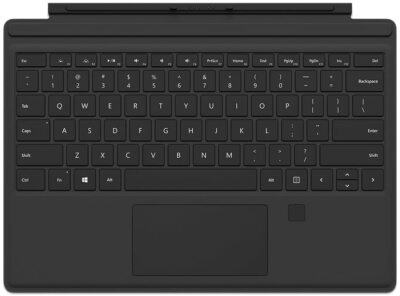 Black - Surface Pro Type Cover Keyboard w Fingerprint ID for Pro 7, 6, 5, 4, 3