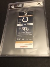 Beckett Adam Vinatieri Signed Full Ticket Last Game FG 599 PTS 2,673 1/11/19