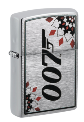 Zippo 48734 Windproof James Bond 007 Gun Logo Lighter, New In Box