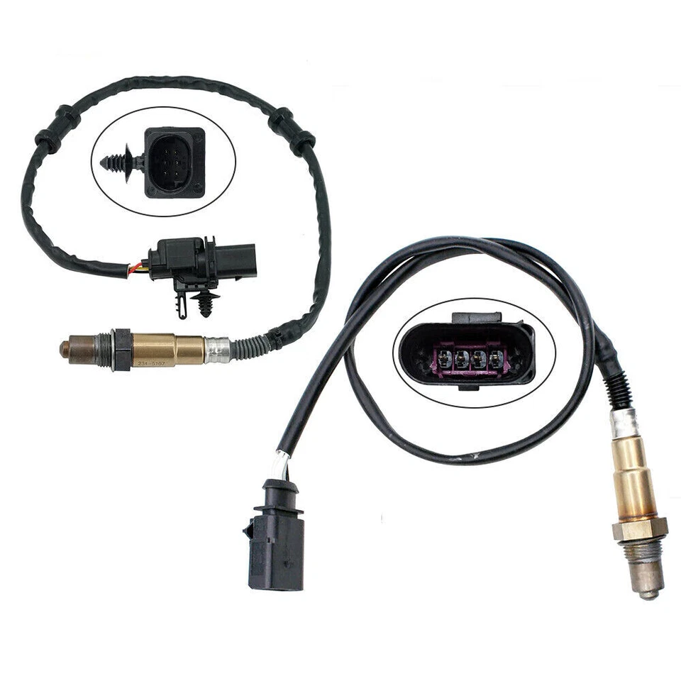 Sensor de oxígeno O2 para Volkswagen GTI 2006-2009 2,0 L 2 piezas aguas arriba + aguas abajo Foto 2 de 4