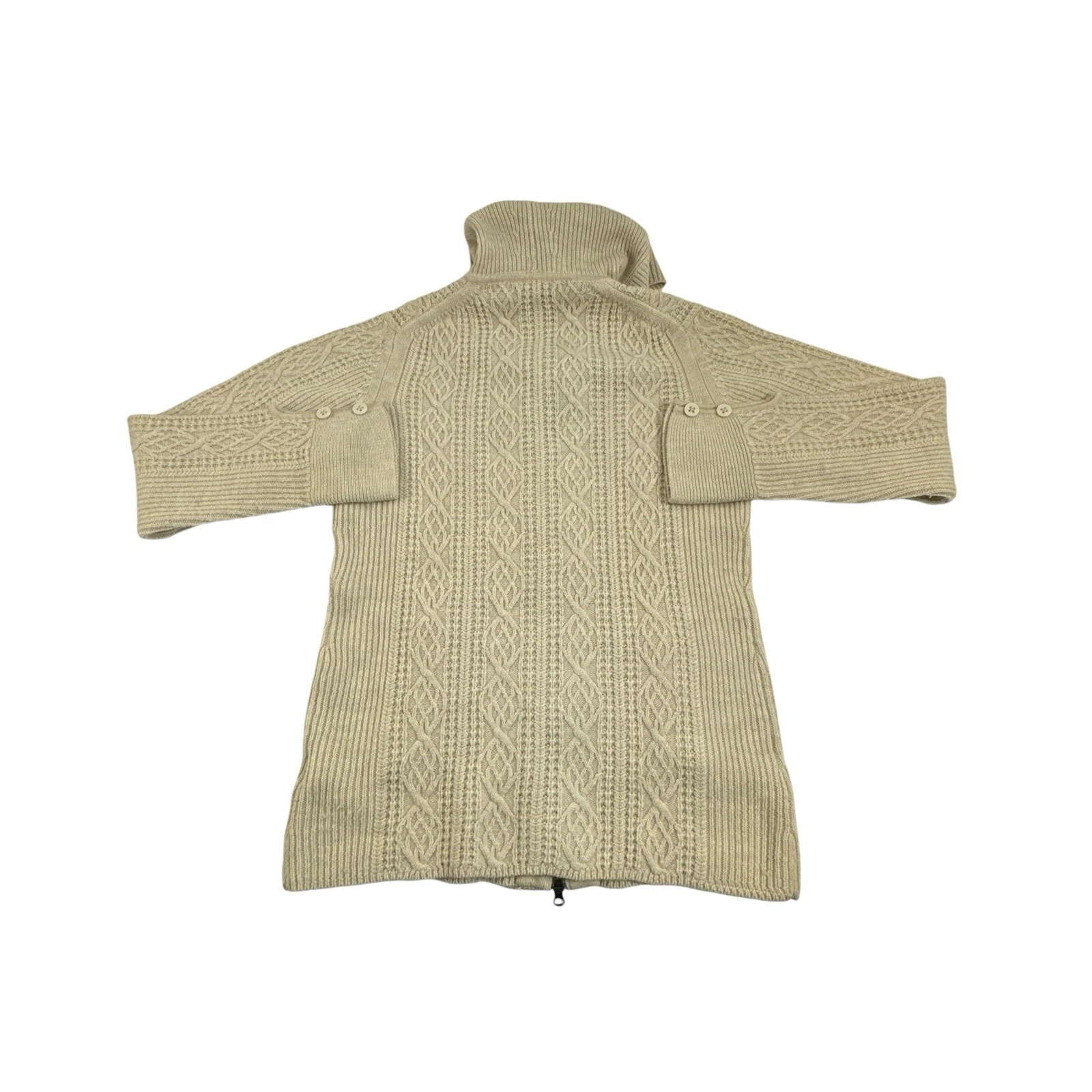 smartwool cable knit merino zip up hooded sweater