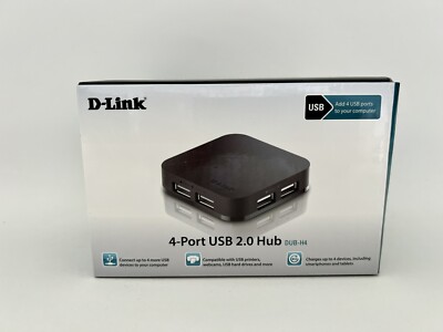 D-Link DUB-H4 External High Speed Plug 4 Port 480 Mbps USB 2.0 