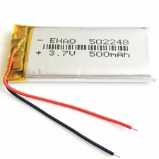 3.7V 500mAh 502248 Lipo Li Polymer Rechargeable Battery For Mp3 DVD GPS Camera