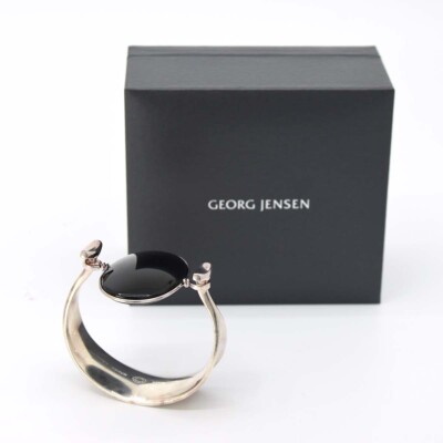 George Jensen TORUN Bangle Bracelet Onyx 925S 203A Vivianna