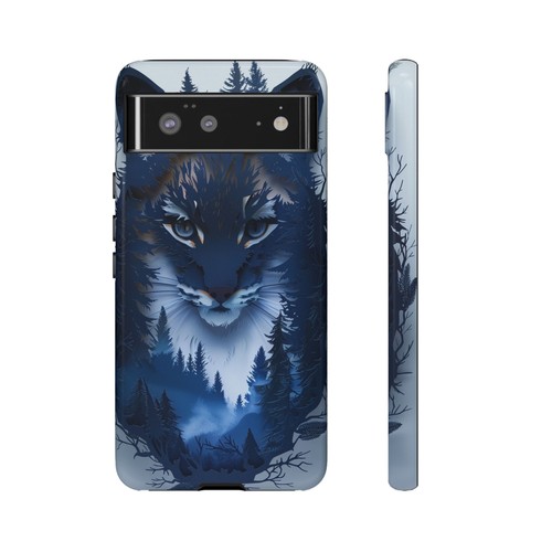 Blue Bobcat Wilderness Cat - Phone Ink Cover Case for iPhone, Galaxy, Pixel - 第 162/281 張圖片