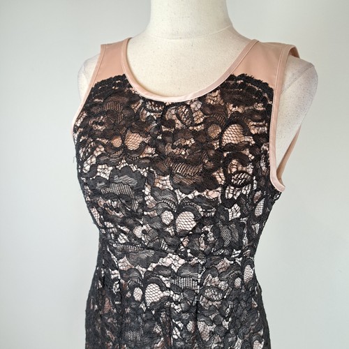 Saba Womens Dress Size 6 Pink Black Lace Formal Event Occasion - Picture 3 of 12