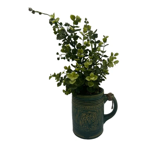 Antique McCoy Pottery Stoneware Beer Mug Tankard W/Greens~Grape Shield 1920's