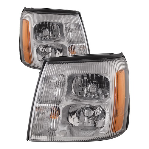 Smoke Lens Headlight Set For 2003-2005 Ford Thunderbird – Halogen, DOT/SAE Certified