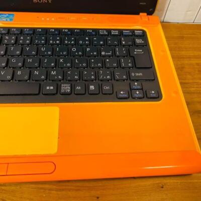 ★お洒落★オレンジ★VAIO★Win11★SSD240G★高速メモリ8G★ Orange VAIO SSD 480 & 8GB laptop with camera Core i5-2410M Windows