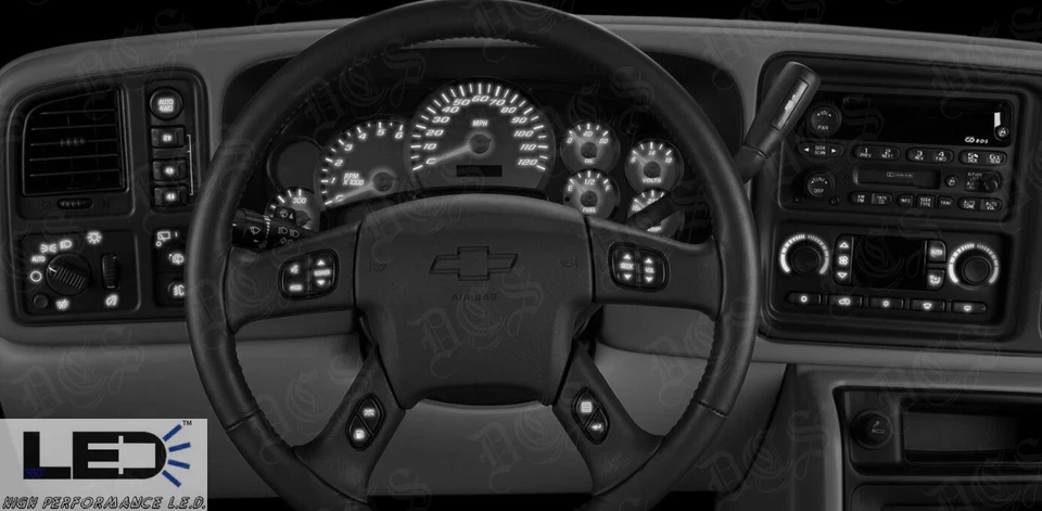 Interruptor de tablero izquierdo blanco DiY LED kit de actualización GM Trucks y SuV 03-06 Foto 3 de 4