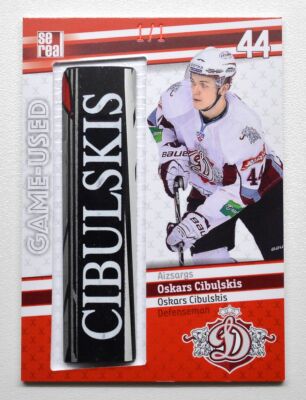 2019-20 KHL Dinamo Riga Name Stick #DRG-S04 Oskars Cibulskis 1/1