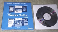 Microsoft Works Suite 2003 Software PC/Computer 5 Discs 01Y224 Money Word Encart