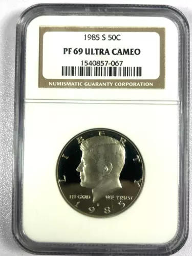1985-S NGC PF 69 ULTRA CAMEO Kennedy Half Dollar