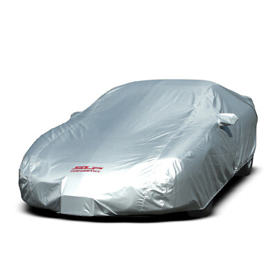 SLP Weather Heat Resistant Silver Car Cover with Logo for Chevy Camaro Firebird