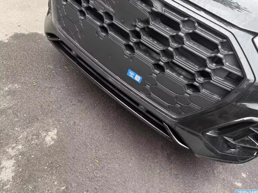 ABS Black Front Bumper Lip Molding Cover Trim For 2021-24 AUDI Q5 SQ5 Sportback - Image 4 of 4