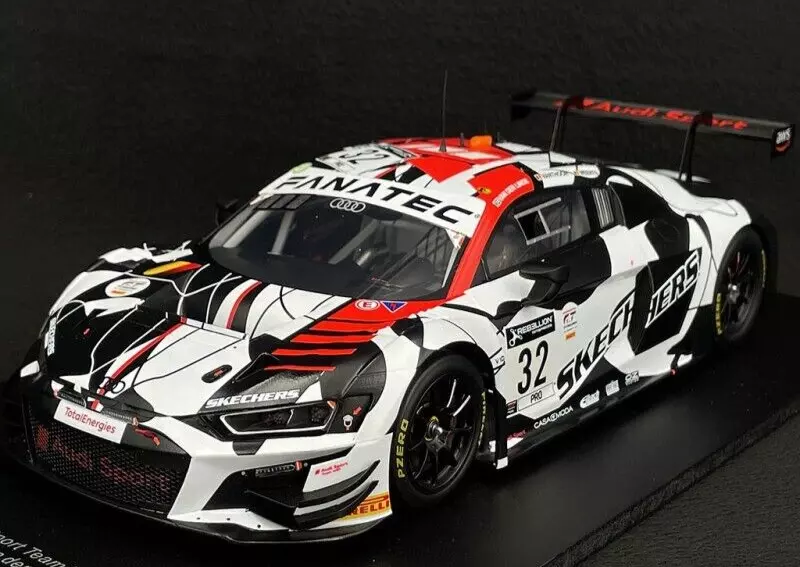 Voiture miniature Die Cast au1/18 AUDI R8 LMS Saintebloc Racing 24h SPA  1/18 - Scientific-MHD