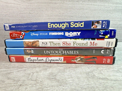 Lot Of 5 Various Blue Ray/DVD Movies Finding Dory, Enough Said & More
