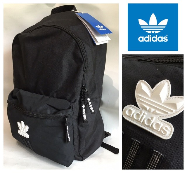 Hacia atrás Innecesario adecuado adidas Originals Id96 Backpack Black Trefoil Rucksack School Bag Work for  sale online | eBay