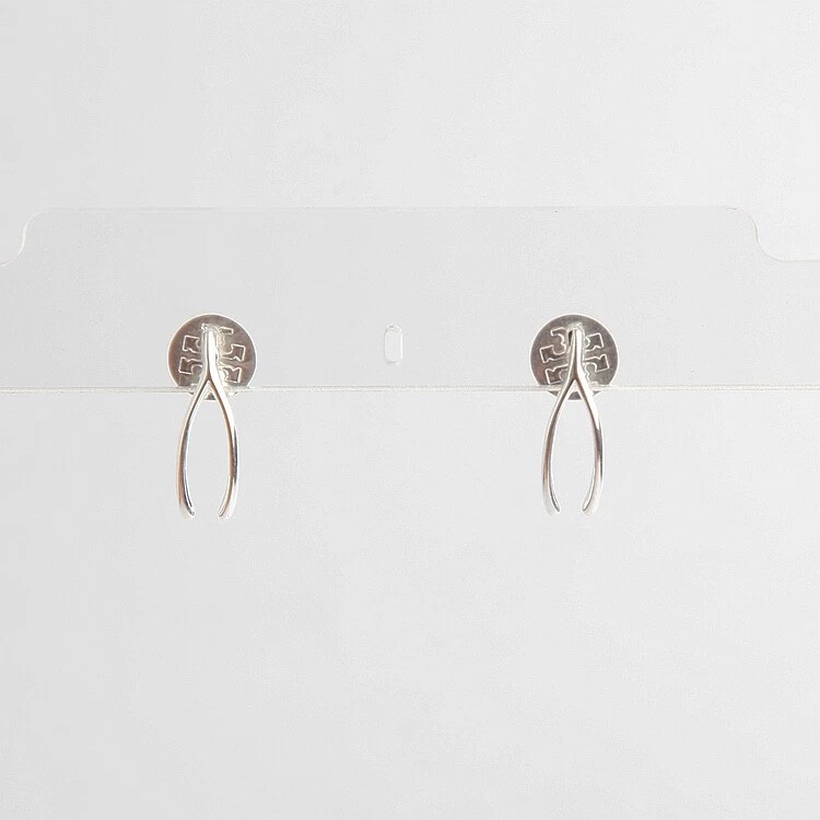 Sterling silver wishbone earrings top