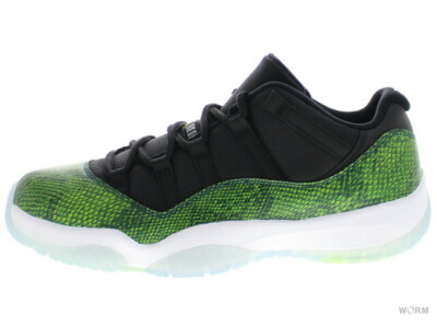 US9.5】AIR JORDAN 11 RETRO LOW GREEN SNAKESKIN 528895-033 【DS 