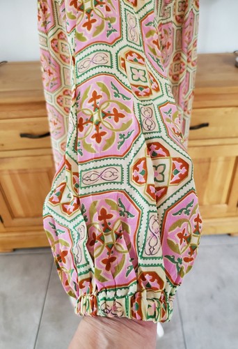 One Hundred Stars Long Maxi Geometric Patterned Dress Size M/L 14- 20 BNWT - Picture 4 of 12