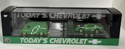 M2 MACHINES Auto-Haulers 71 Chevy G10 Van & 85 Camaro Iroc-Z 1/750